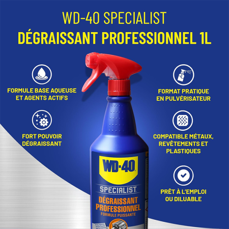 Dégraissant professionnel 1L SPECIALIST WD-40