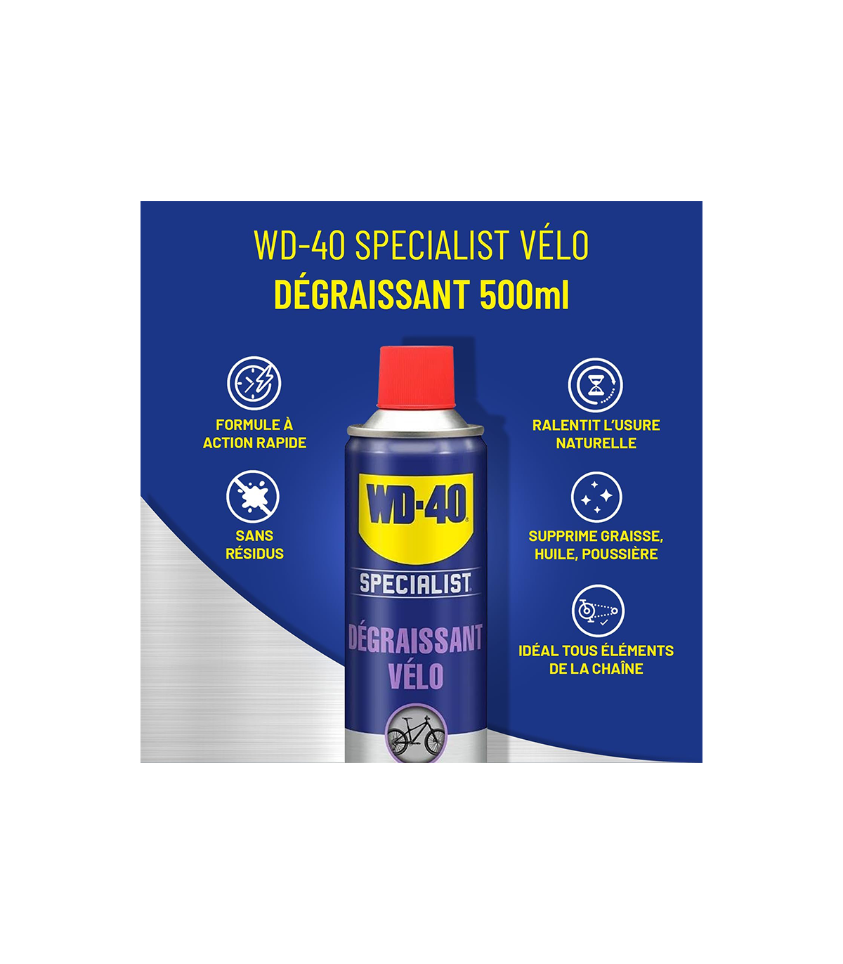 Dégraissant pour vélo SPECIALIST 500ml WD-40