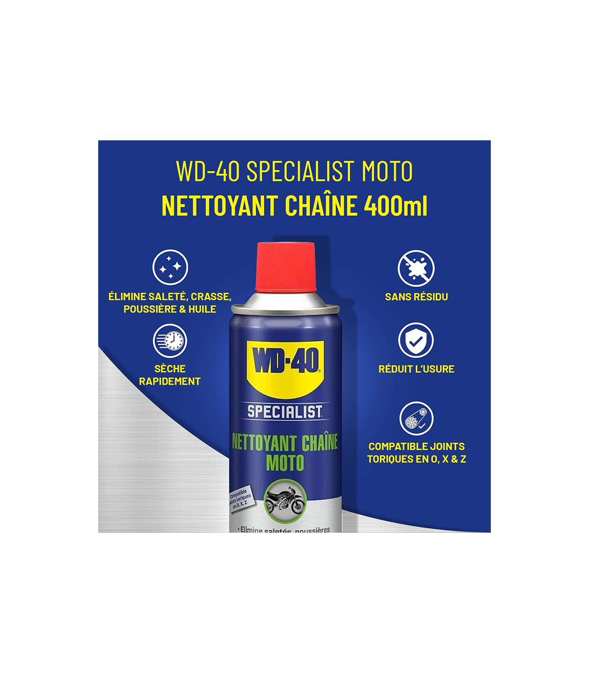 Nettoyant dégraissant chaîne moto SPECIALIST 400 ml WD-40