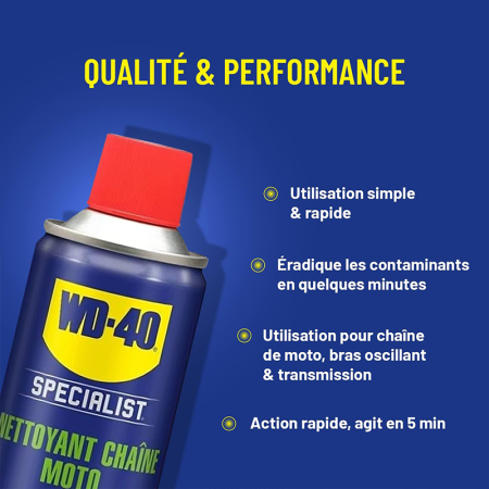 Nettoyant dégraissant chaîne moto SPECIALIST 400 ml WD-40