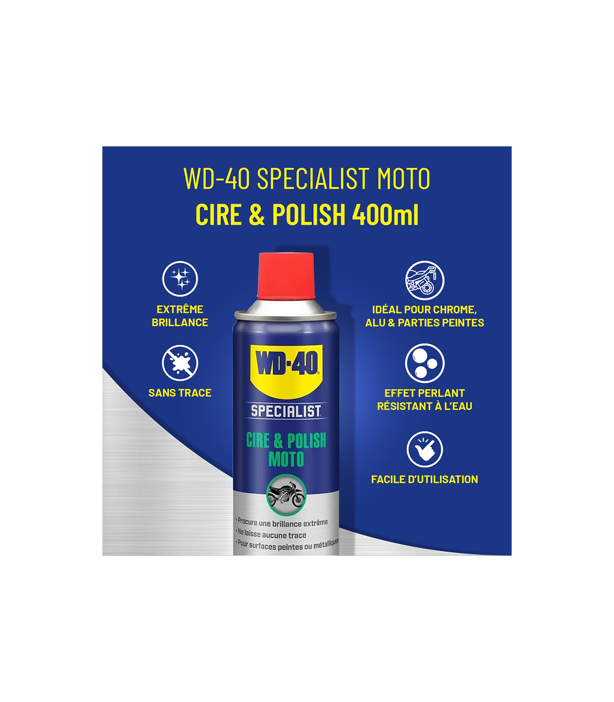 Nettoyant cire & polish pour moto SPECIALIST 400 ml WD-40