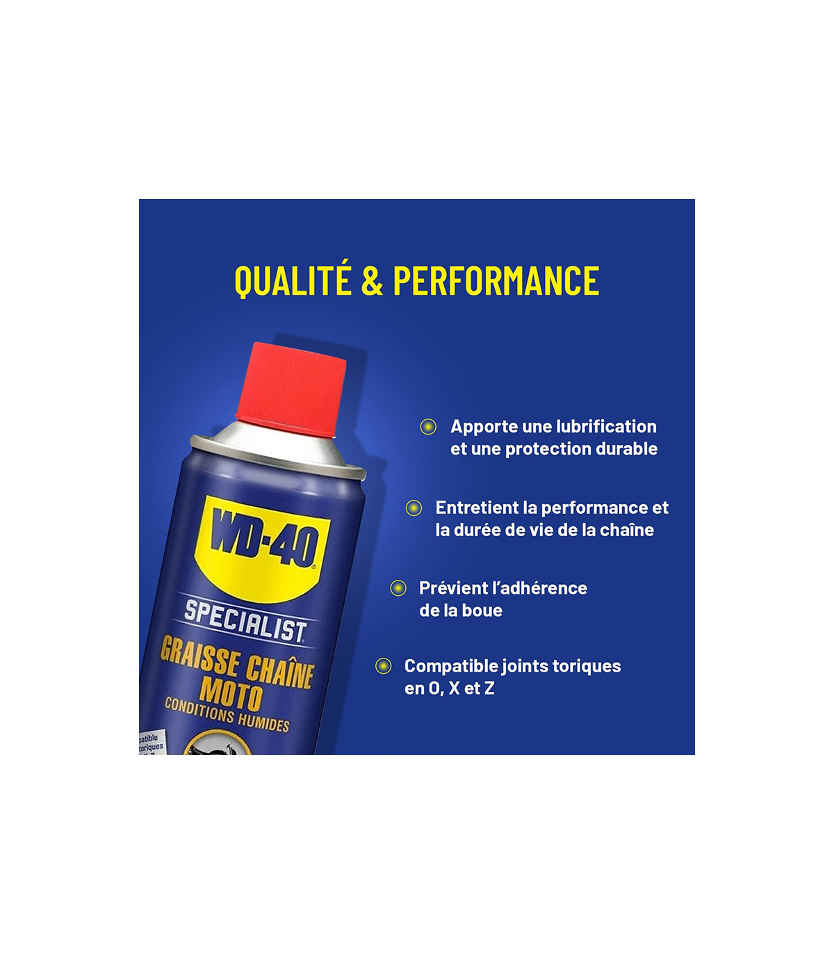 Graisse pour chaîne de moto conditions humides SPECIALIST WD-40