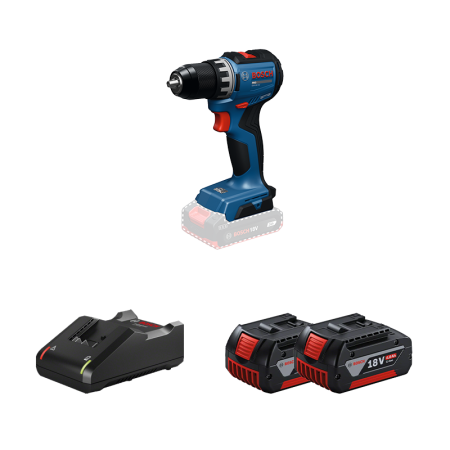 Perceuse visseuse GSR 18V-52 + 2 batteries GBA 18V 4 Ah + Chargeur GAL 18V-40 BOSCH