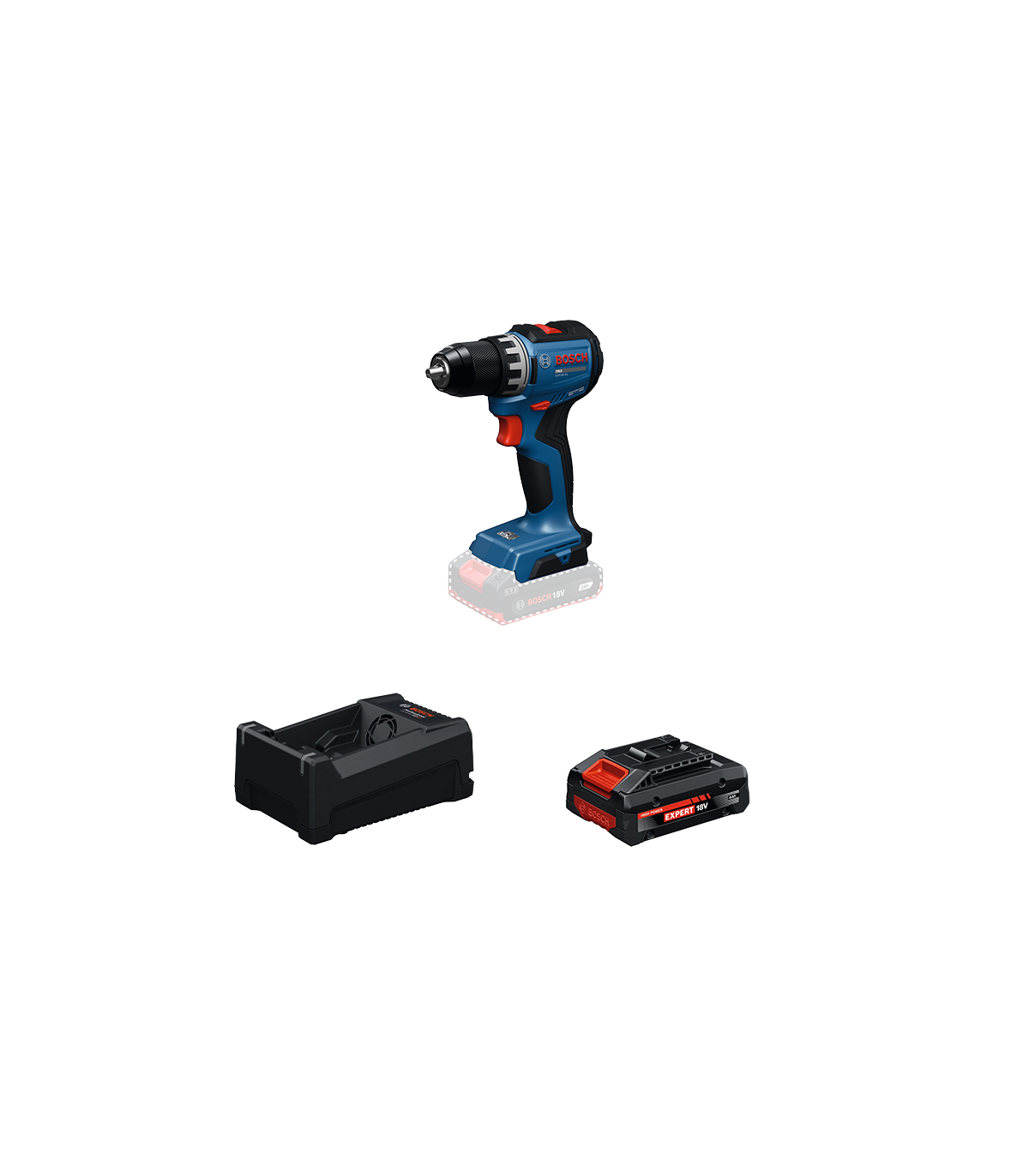 Perceuse visseuse GSR 18V-52+ 1 Batterie EXPERT 4 Ah + 1 Chargeur GAL 12V/18V-80 BOSCH