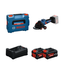 Meuleuse Ø125 mm EXPERT EXWS18V-15PS + 2 Batteries EXPERT 5,5 Ah + 1 Chargeur GAL 12V/18V-80 BOSCH