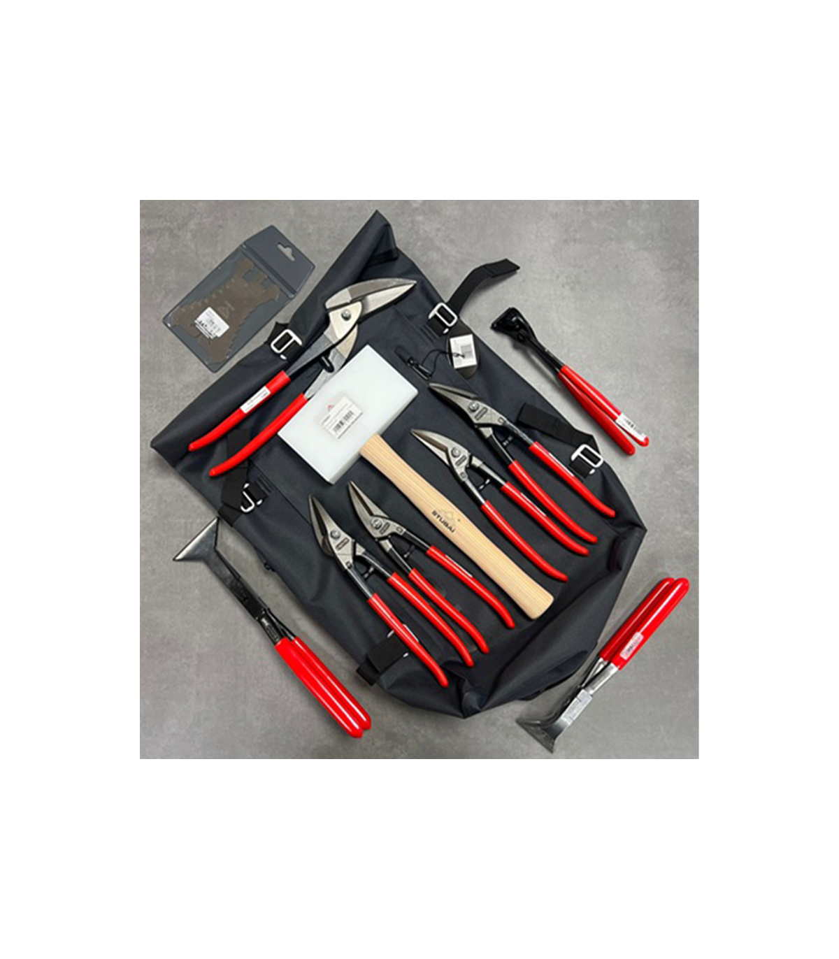 Pack 10 outils de couverture et zinguerie + Sac de transport STUBAI
