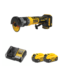 Meuleuse compacte 76mm XR 18V DCG430N-XJ + 2 batterie 18V 5 Ah + 1 Chargeur DCB1104-QW DEWALT