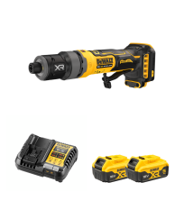 Meuleuse droite compacte XR 18V DCG420N-XJ + 2 batteries 18V 5 Ah + 1 Chargeur DCB1104-QW DEWALT