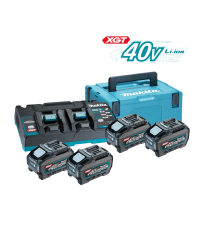 Pack XGT 40V 4 batteries BL4050F 5 Ah + Chargeur double rapide DC40RB MAKITA