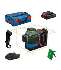 Laser lignes vert GLL 18V-120-33 CG + 2 batteries ProCore 18V 4 Ah + Chargeur GAL 18V-40 BOSCH