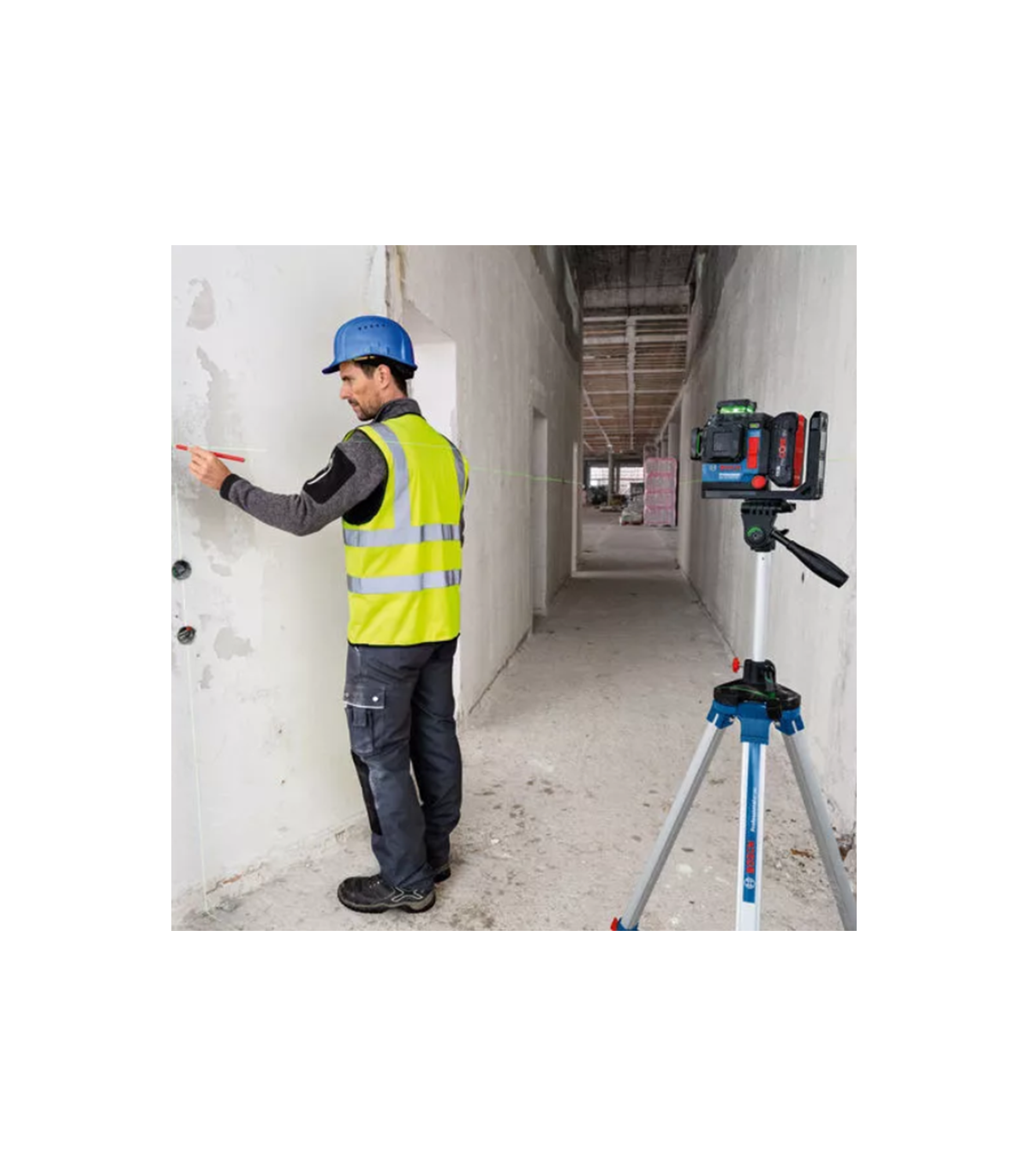Laser lignes vert 360° Pile/batterie GLL 18V-120-33 CG + Trepied BT 150 BOSCH