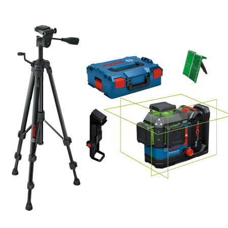 Laser lignes vert 360° Pile/batterie GLL 18V-120-33 CG + Trepied BT 150 BOSCH