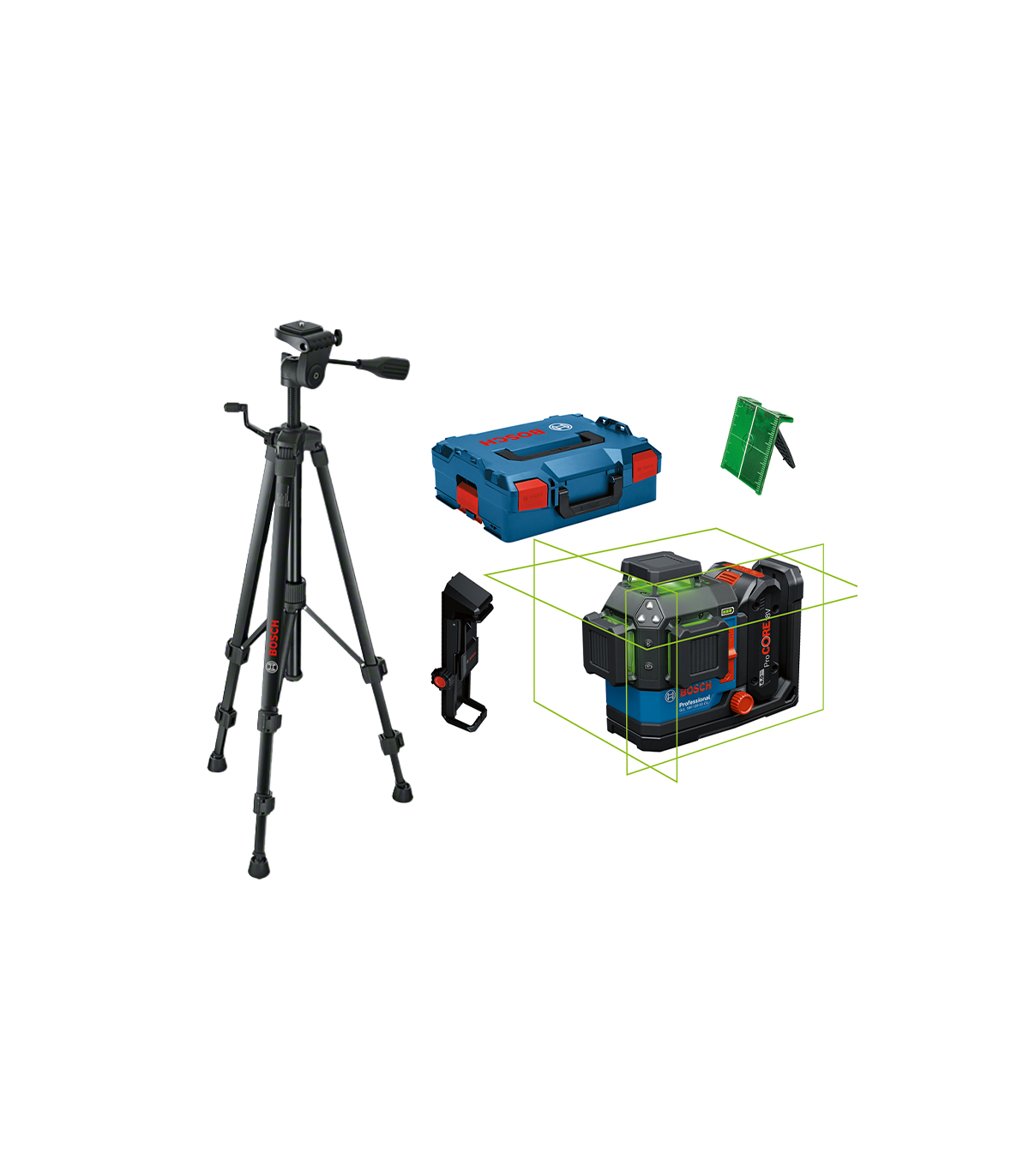 Laser lignes vert 360° Pile/batterie GLL 18V-120-33 CG + Trepied BT 150 BOSCH