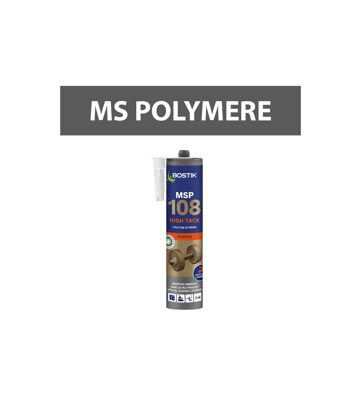 Mastic-colle polymère "MSP108" High tack fixation extrême Blanc 290ml BOSTIK