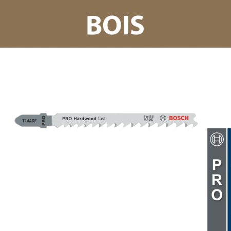 Lot de 5 lames de scie sauteuse 100 mm T 144 DF BIM bois dure BOSCH