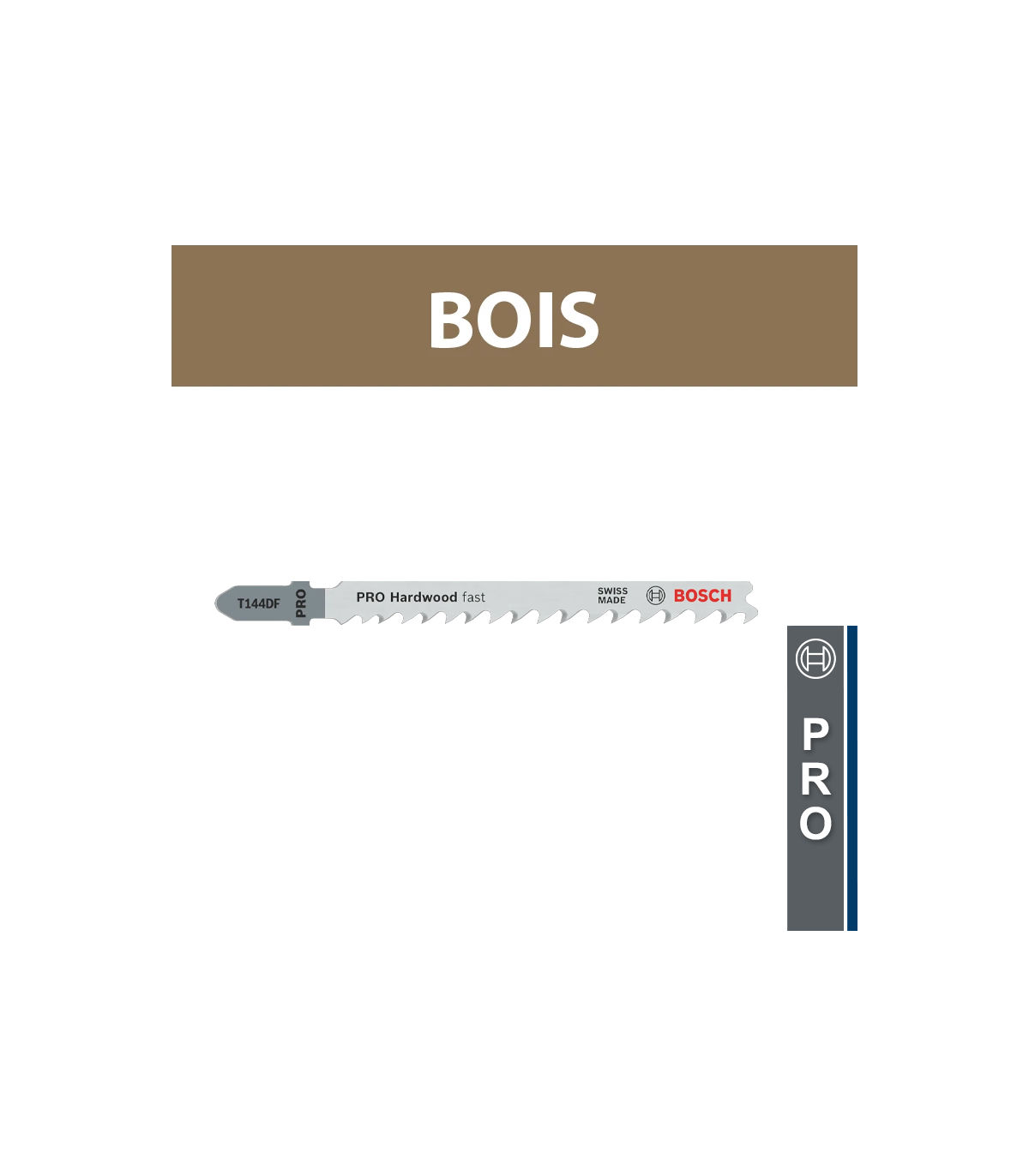 Lot de 5 lames de scie sauteuse 100 mm T 144 DF BIM bois dure BOSCH