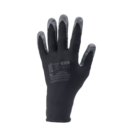 Gants EUROLITE 1NIBB J13 Polyester enduite nitrile noir COVERGUARD