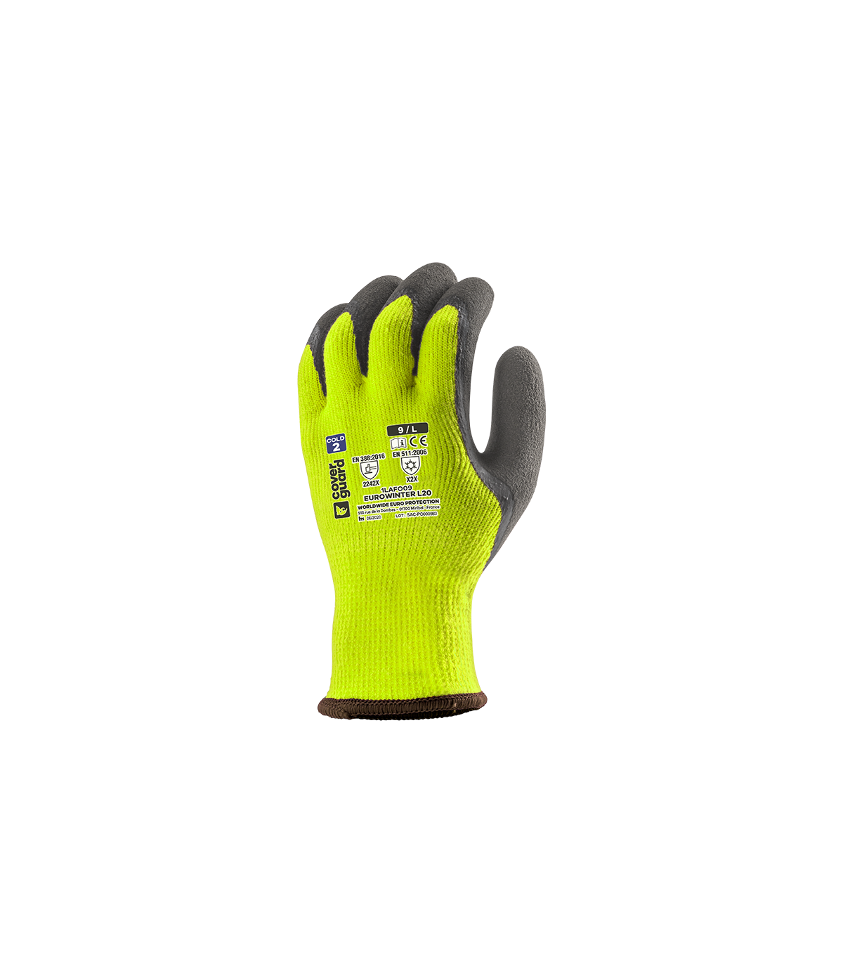 Gants EUROWINTER L20 J10 Acrylique double enduit latex COVERGUARD