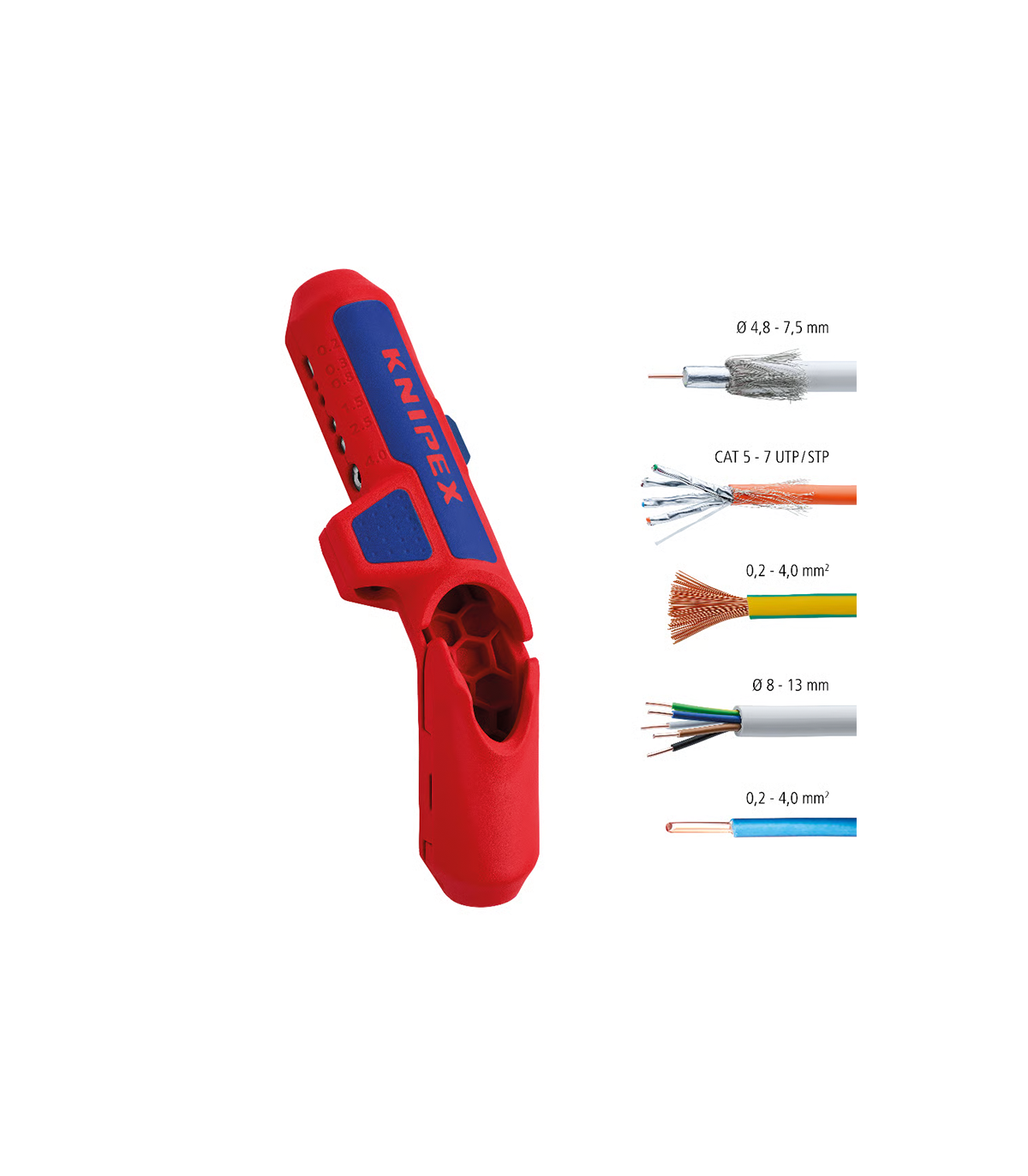 Outil universel à dégainer 135mm ErgoStrip KNIPEX