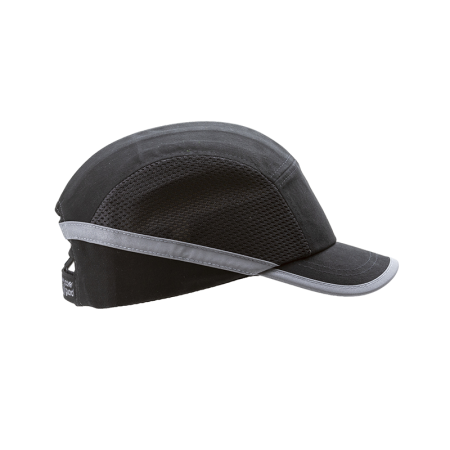 Casquette anti-heurt Shockproof cap conton/mesh noir visière 5cm COVERGUARD