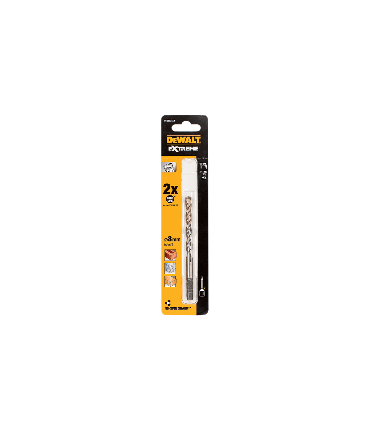 Foret béton carbure Extreme 8 x 80 x 120 mm DEWALT