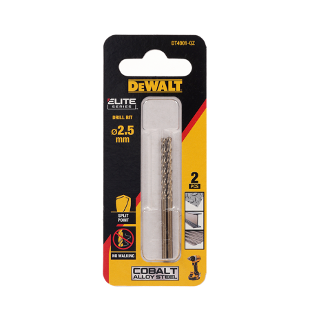 Lot de 2 Forets métal HSS-Co Extreme 2,5 x 30 x 57 mm DEWALT