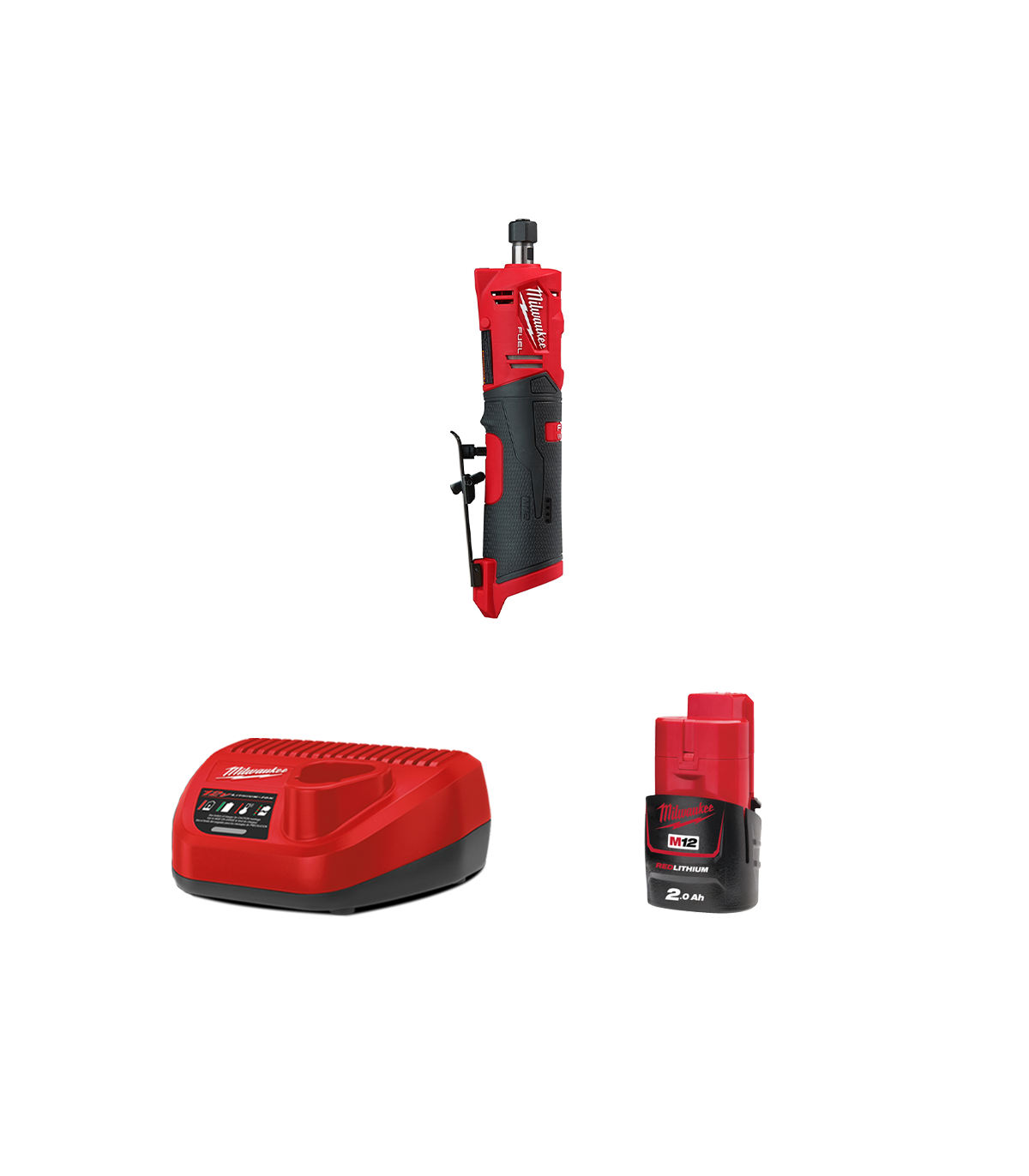 Meuleuse droite M12 FDGS-0 + 1 batterie 12V 2 Ah + chargeur C12 C MILWAUKEE