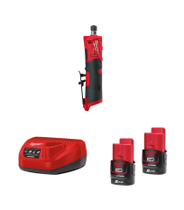 Meuleuse droite M12 FDGS-0 + 2 batteries 12V 2 Ah + chargeur C12 C MILWAUKEE