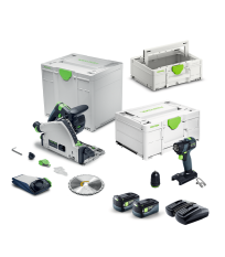 Pack TSC 55 + TXS 18 + 2 batteries 18V 5 Ah + 1 Chargeur TCL 6 DUO FESTOOL