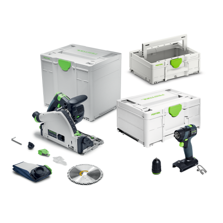 Pack scie plongeante TSC 55 + perceuse-visseuse TXS 18 FESTOOL