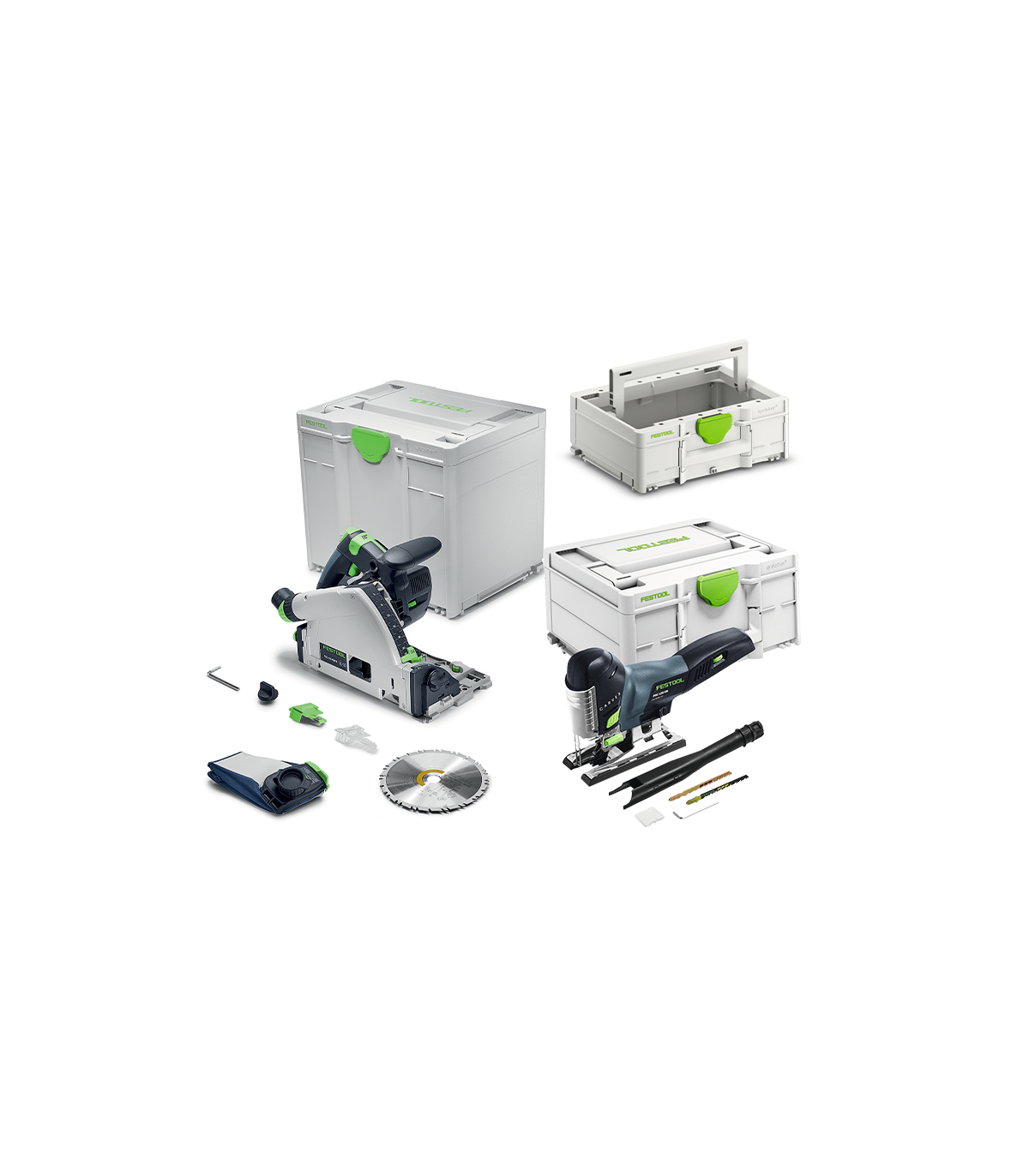 Pack scie plongeante TSC 55 + scie sauteuse PSC 420 FESTOOL