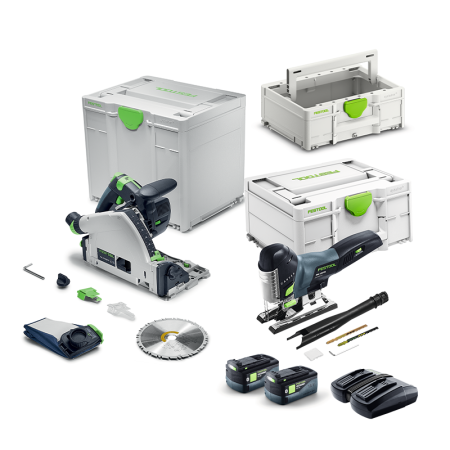Pack TSC 55 + PSC 420 + 2 batteries 18V 5 Ah + 1 Chargeur TCL 6 DUO FESTOOL