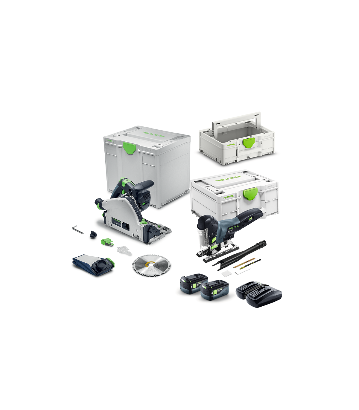 Pack TSC 55 + PSC 420 + 2 batteries 18V 5 Ah + 1 Chargeur TCL 6 DUO FESTOOL