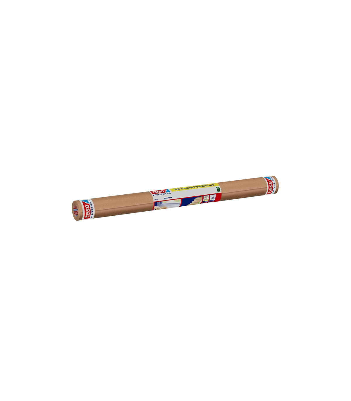 Papier de protection adhésif Kraft sol chamois 10m x 600mm TESA