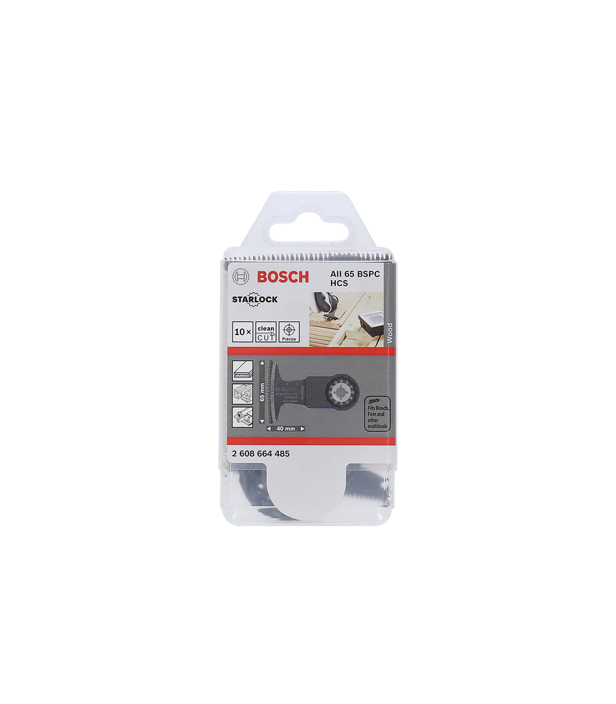 Lot de 10 lames plongeantes Starlock HCS AII 65 BSPC bois dur BOSCH