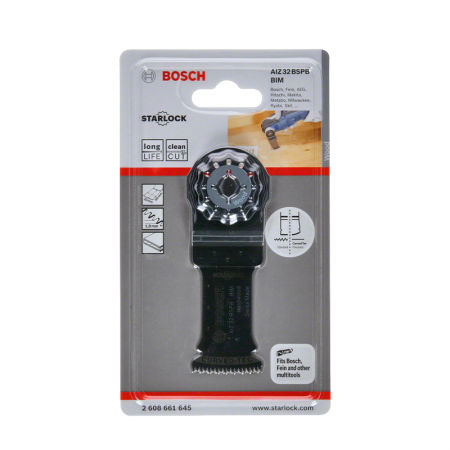 Lame plongeante BIM Starlock AIZ 32 BSPB bois dur BOSCH