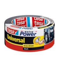 Ruban adhésif toilé extra Power Universal 25 m x 50 mm noir TESA