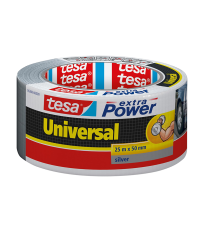 Ruban adhésif toilé extra Power Universal 25 m x 50 mm argent TESA
