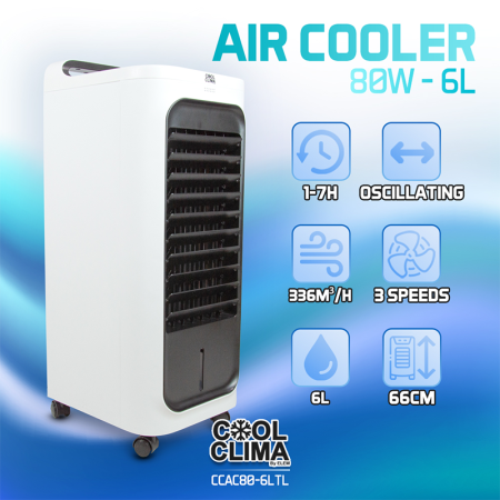 Rafraichisseur d air 80W 6L COOL CLIMA