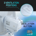Ventilateur de table 40W 30cm 3vitesses COOL CLIMA