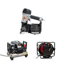 Pack Cloueur à rouleau pneumatique TJEP PC 90 HP 2G + Compresseur haute pression 9/20 HP + Enrouleur TJEP