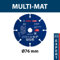 Disque à tronçonner carbure Ø76 EXPERT multi-matériaux BOSCH