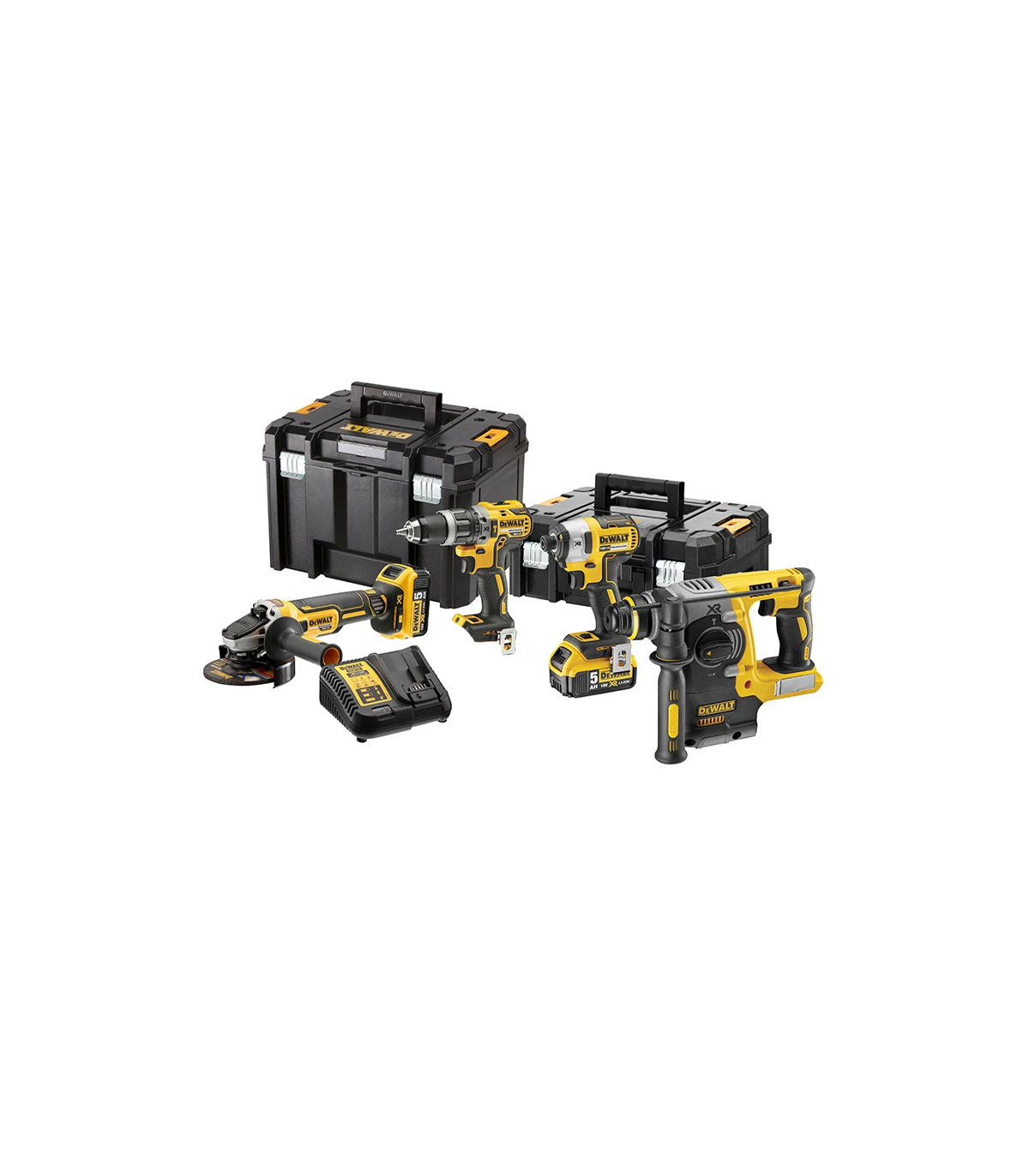 Pack 4 outils 18V DCK422P2T (DCH273 + DCF887 + DCG405+ DCD796) DEWALT
