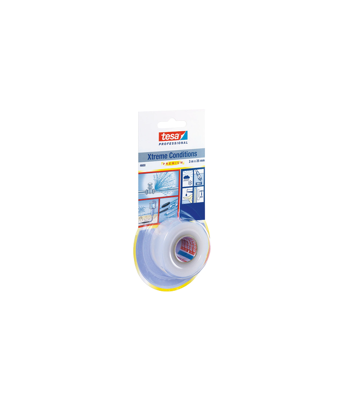 Ruban de réparation auto-amalgamant "4600" transparent 3M x 25MM TESA