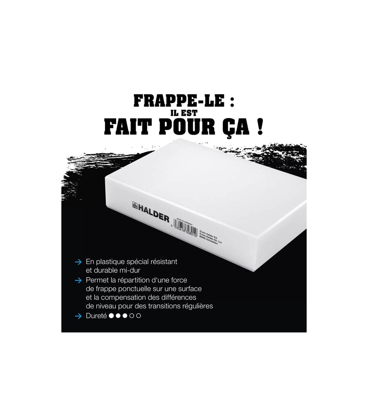 Bloc de frappe en plastique spécial HALDER