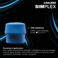 Maillet SIMPLEX TPE souple / moyen Ø50mm HALDER