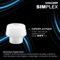 Maillet SIMPLEX TPE souple / superplastique Ø50mm HALDER