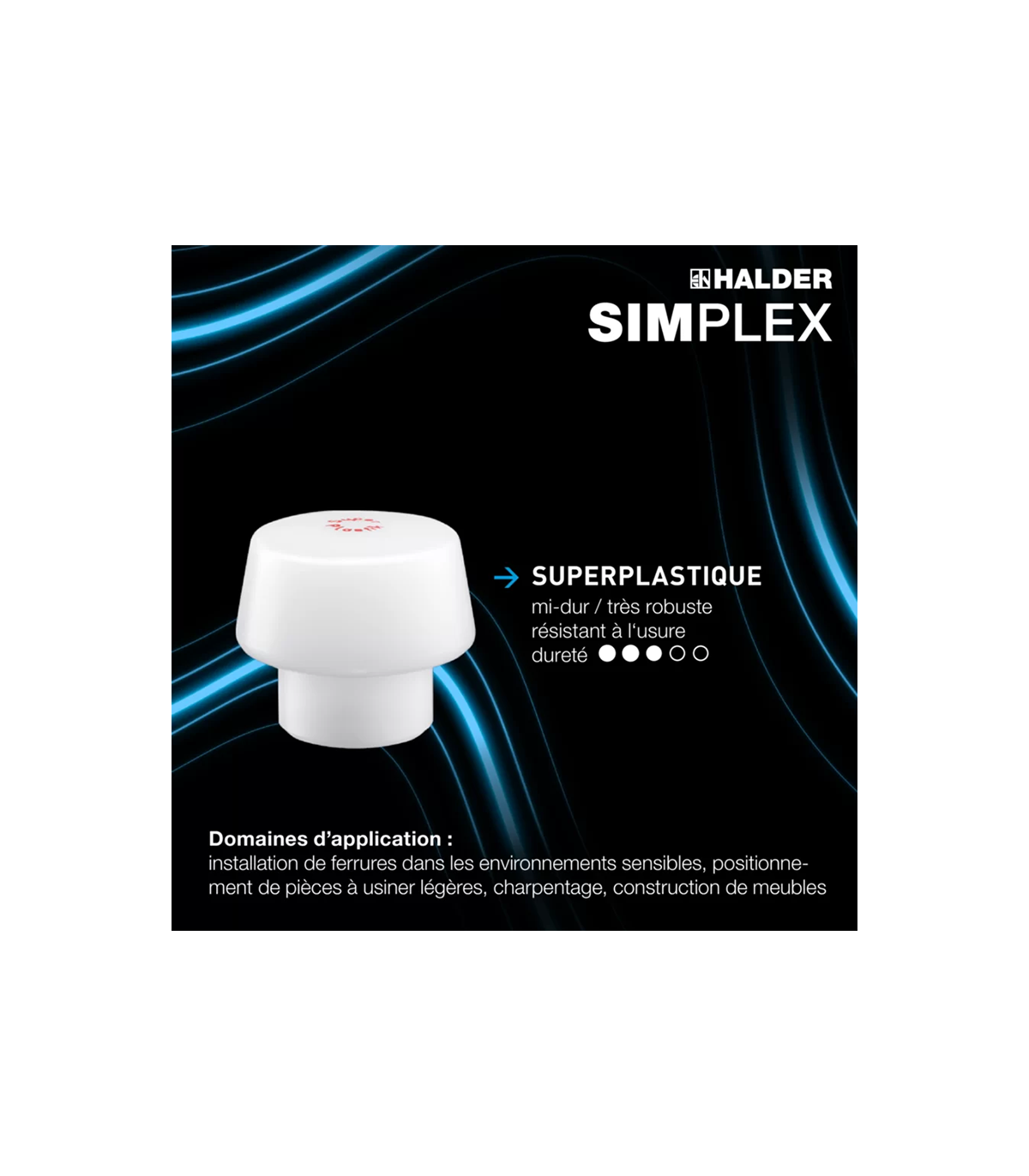Maillet SIMPLEX TPE souple / superplastique Ø50mm HALDER