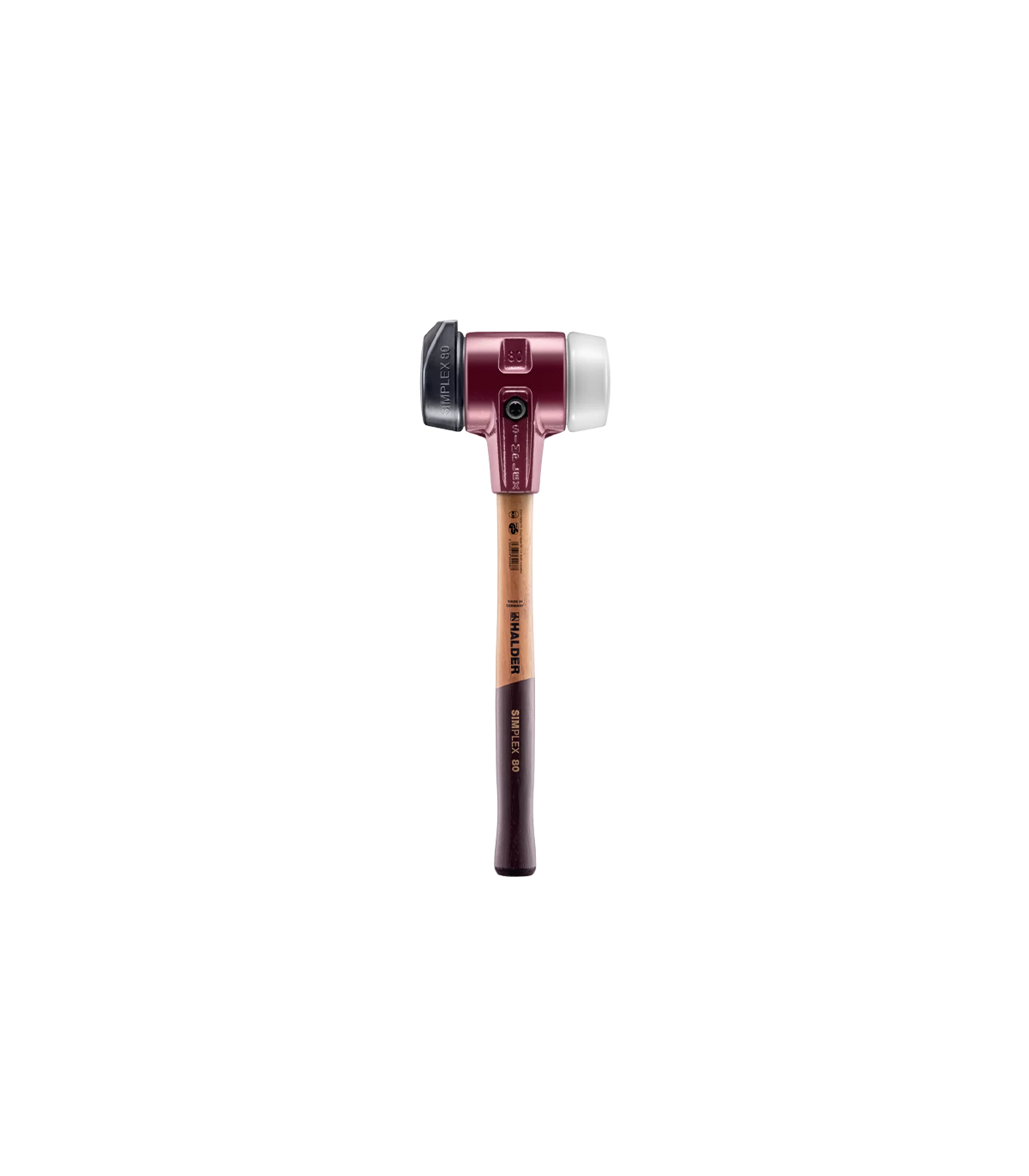 Maillet SIMPLEX caoutchouc chargé avec pied / superplastique Ø80mm HALDER