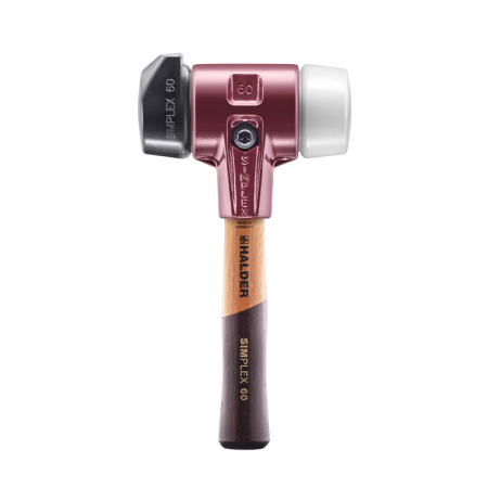 Maillet SIMPLEX caoutchouc chargé avec pied / superplastique Ø60mm HALDER